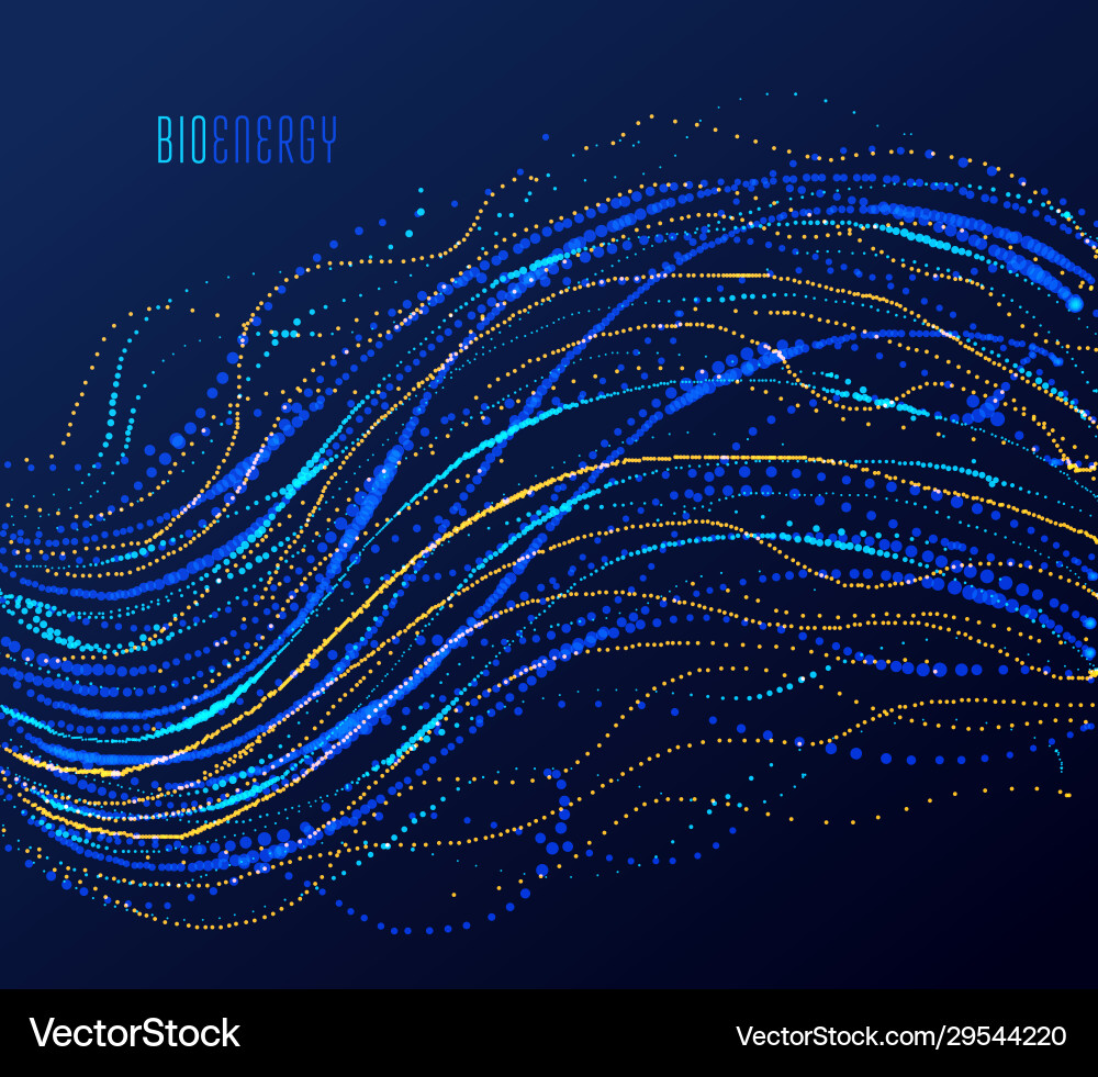 Particle flow array colorful abstract background Vector Image