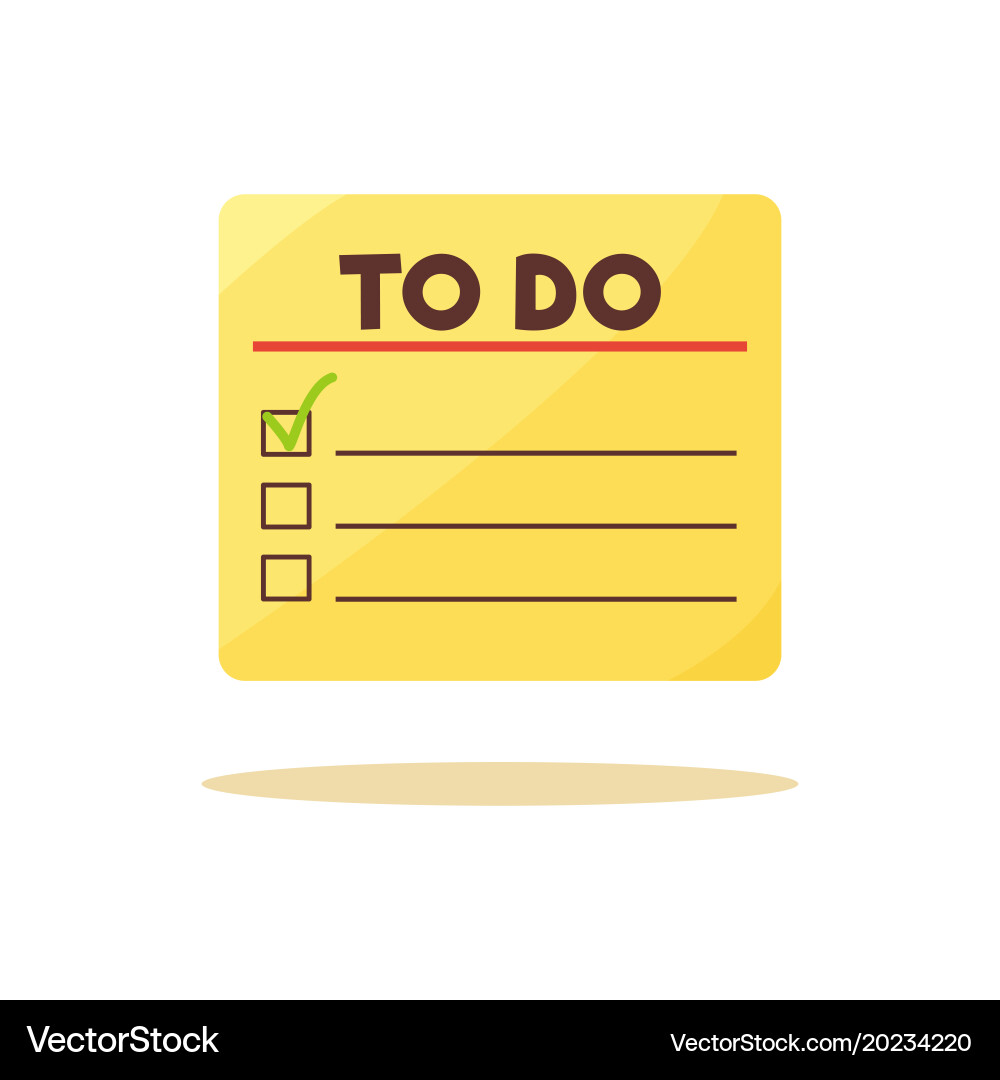 Rectangular yellow list banner Vector Image