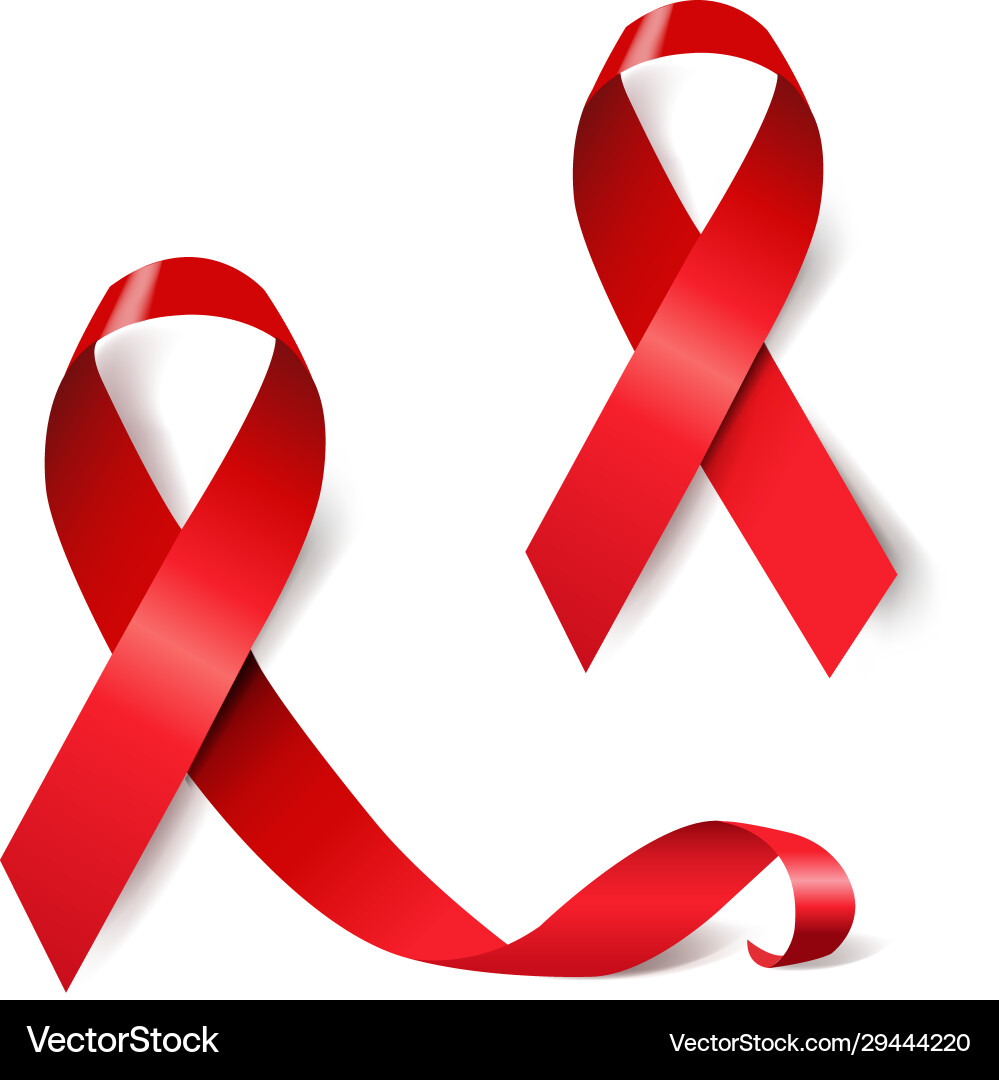 Red Ribbon Aids Awareness Vector Image
