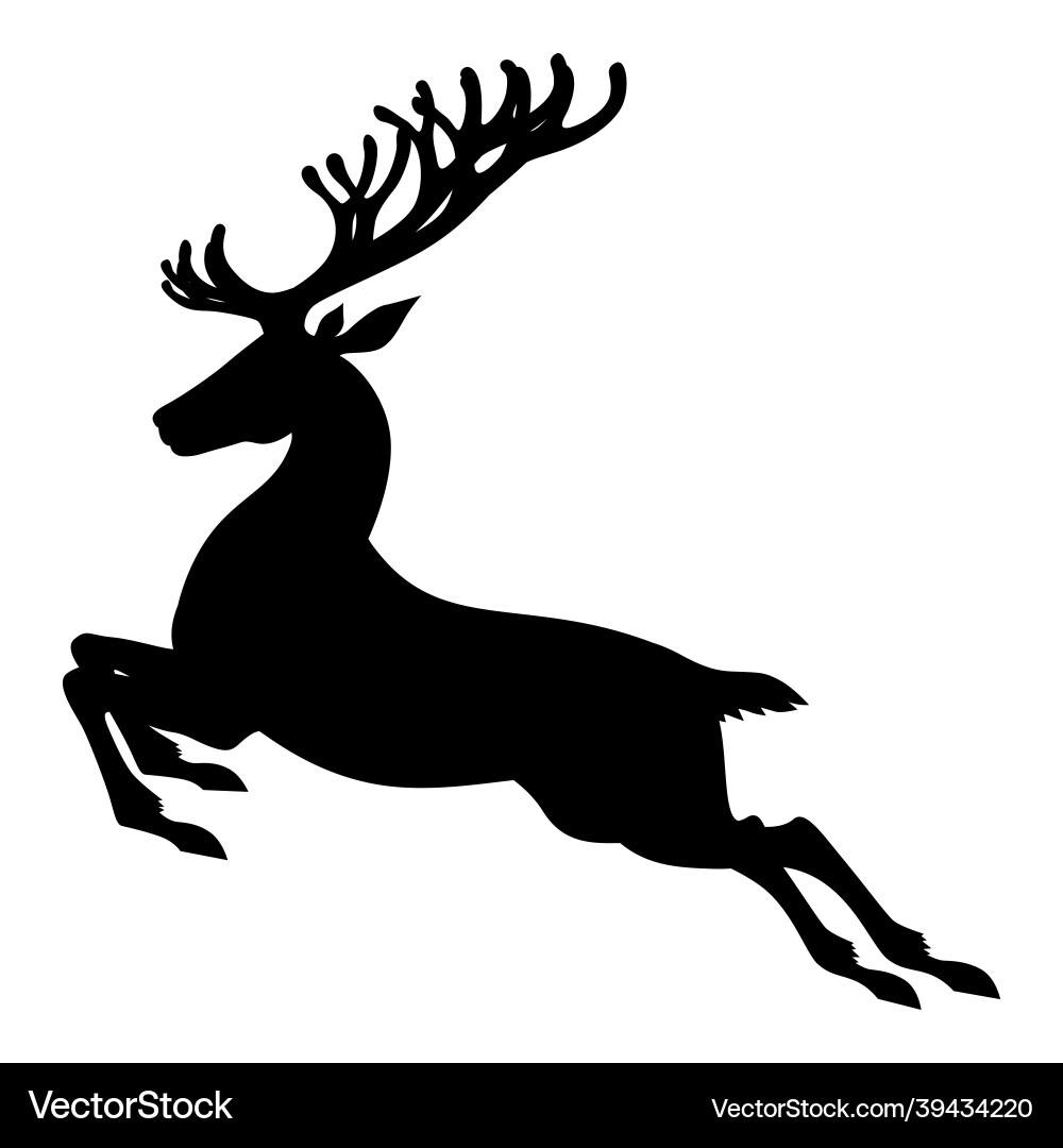 Reindeer silhouette Vector Images & Graphics for Commercial Use ...