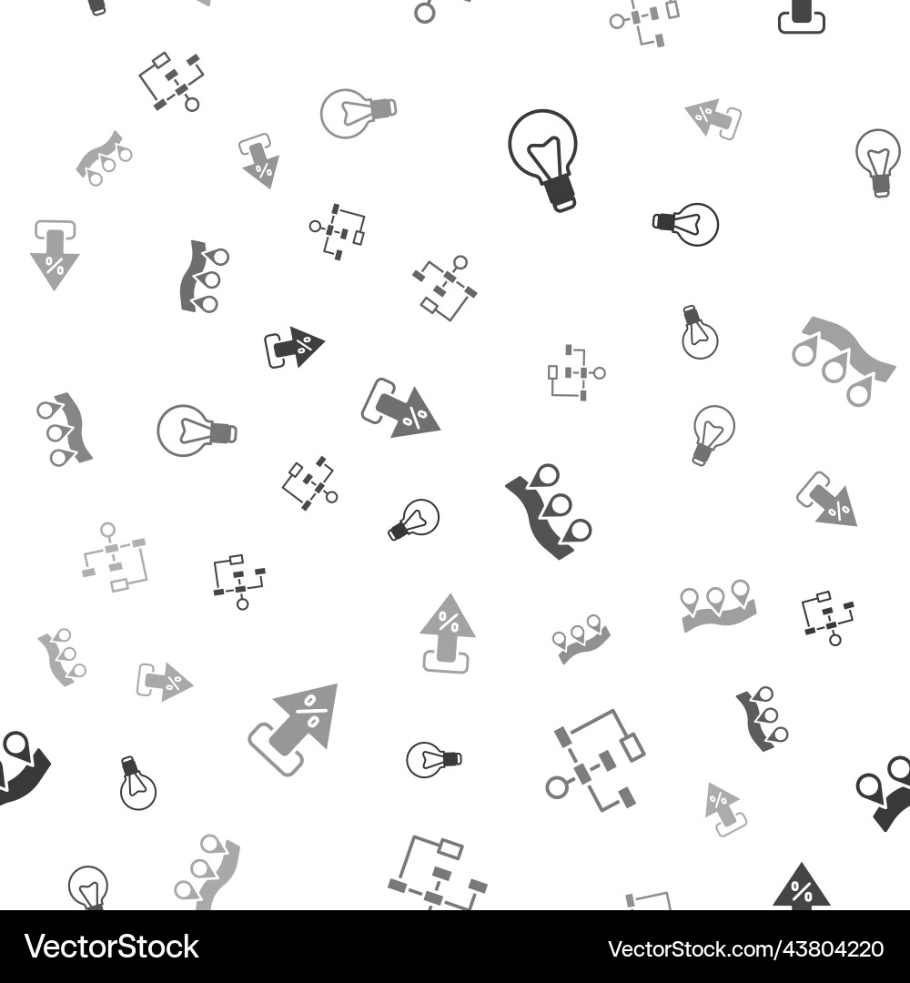 Set light bulb hierarchy organogram chart Set light bulb hierarchy organogram chart vector image