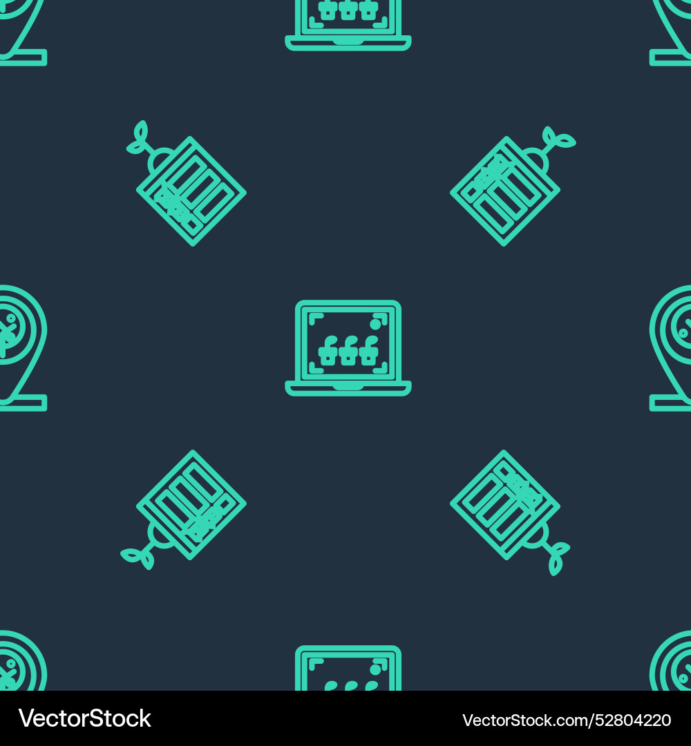 Set line smart farming technology and location Set line smart farming technology and location vector image