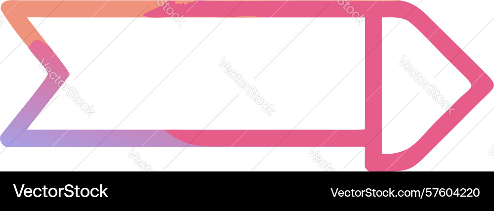 Simple arrow shape banner element design vector image