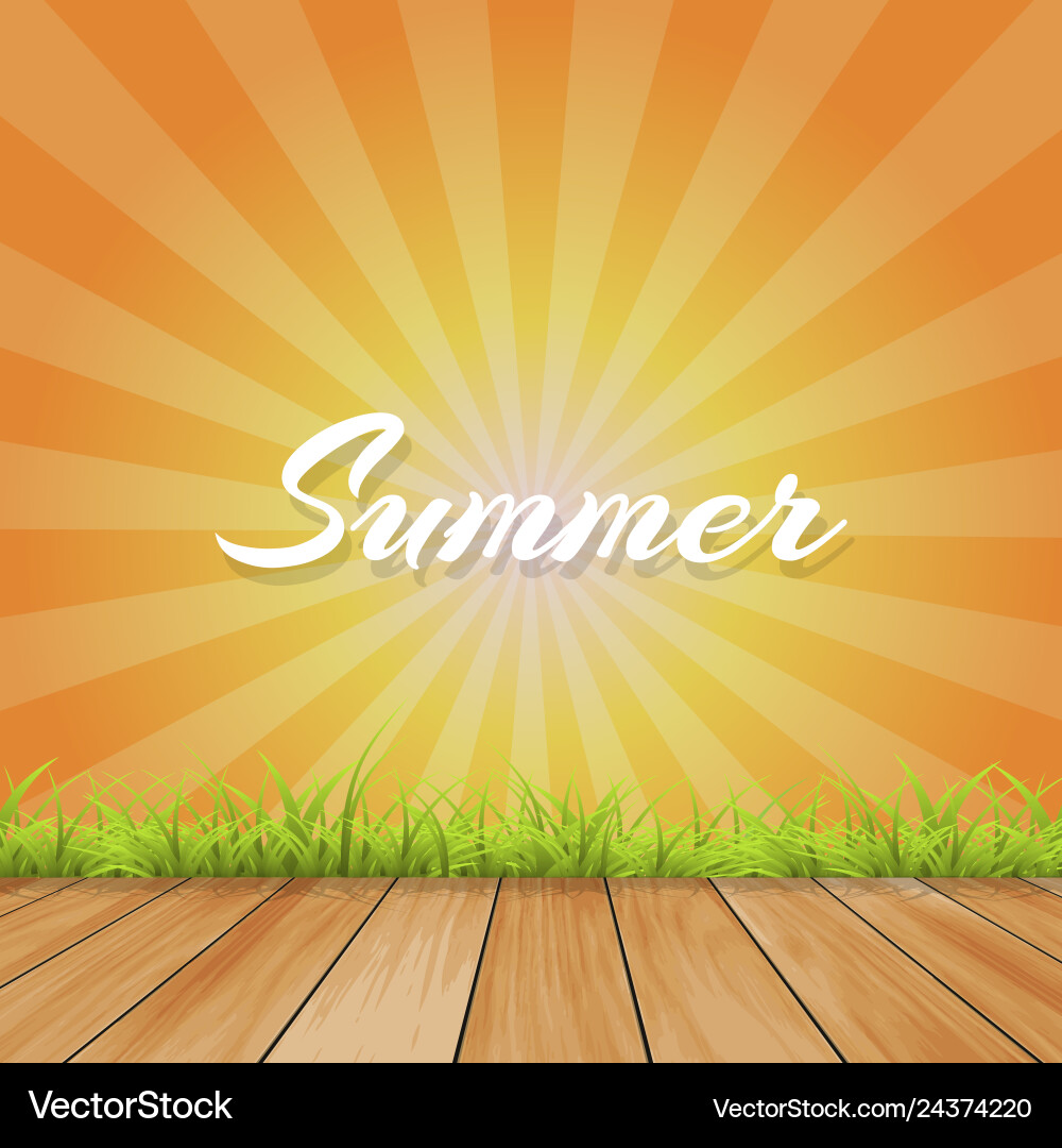 Summer background with text - retro Summer background with text - retro Vector Image