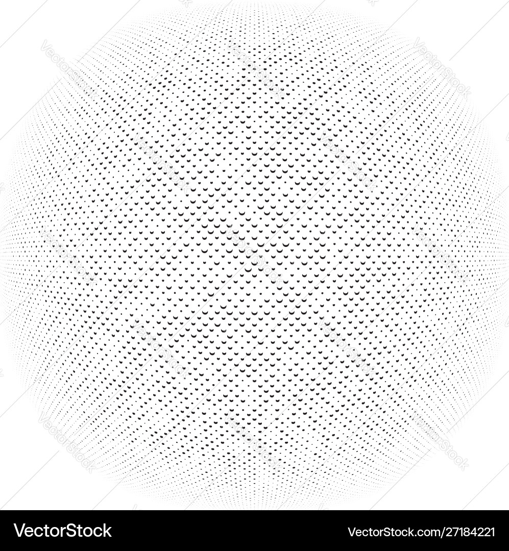 3d circular burst convex globe sphere orb distort Vector Image