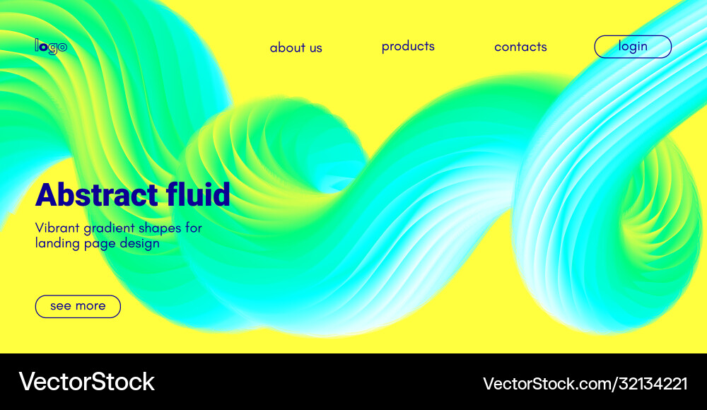 Abstract 3d background with fluid shape Vector Image