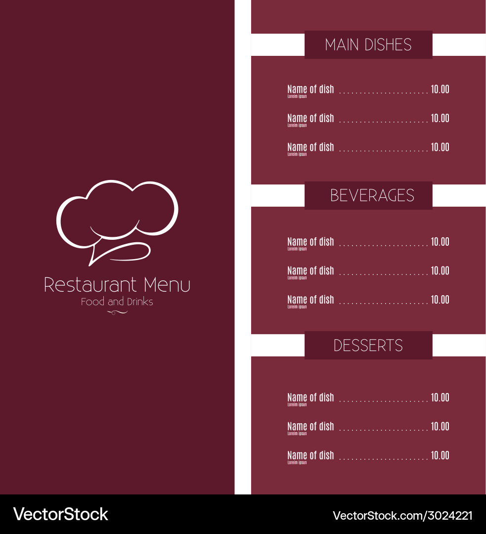 Abstract menu background with some special objects vector image