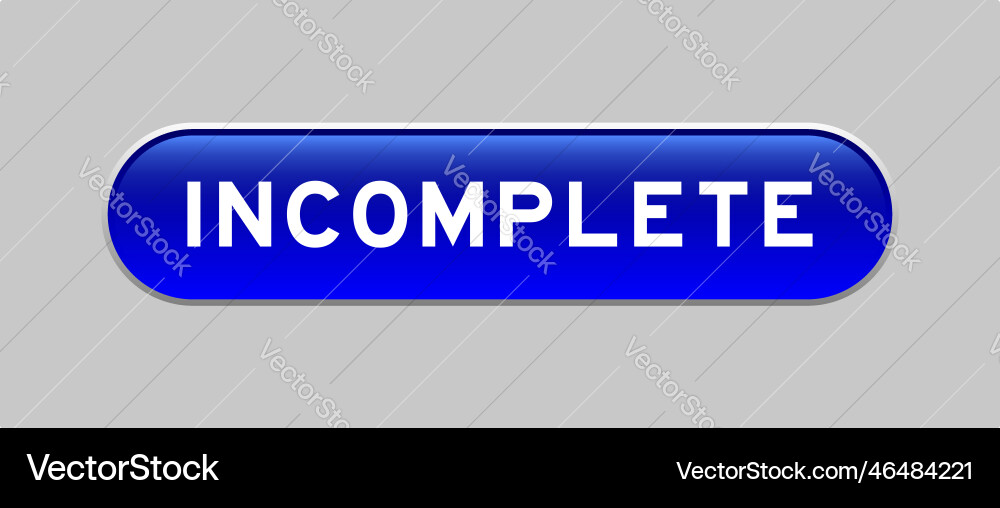 Blue color capsule shape button with word Blue color capsule shape button with word vector image