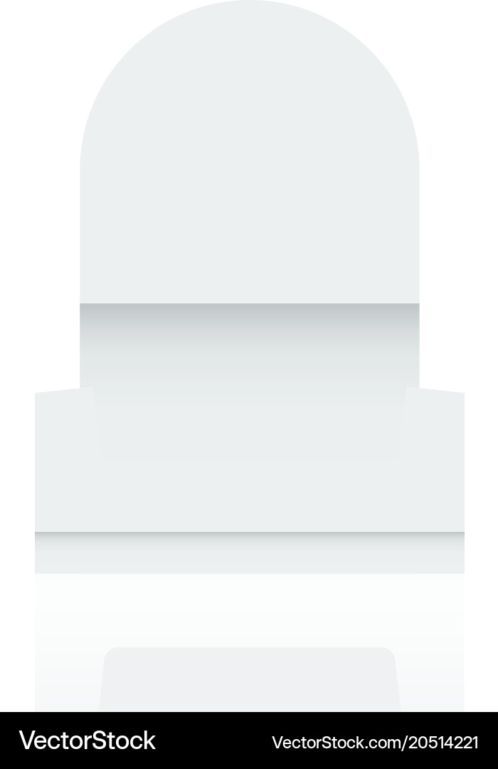 Empty cardboard display box mockup with front vector image