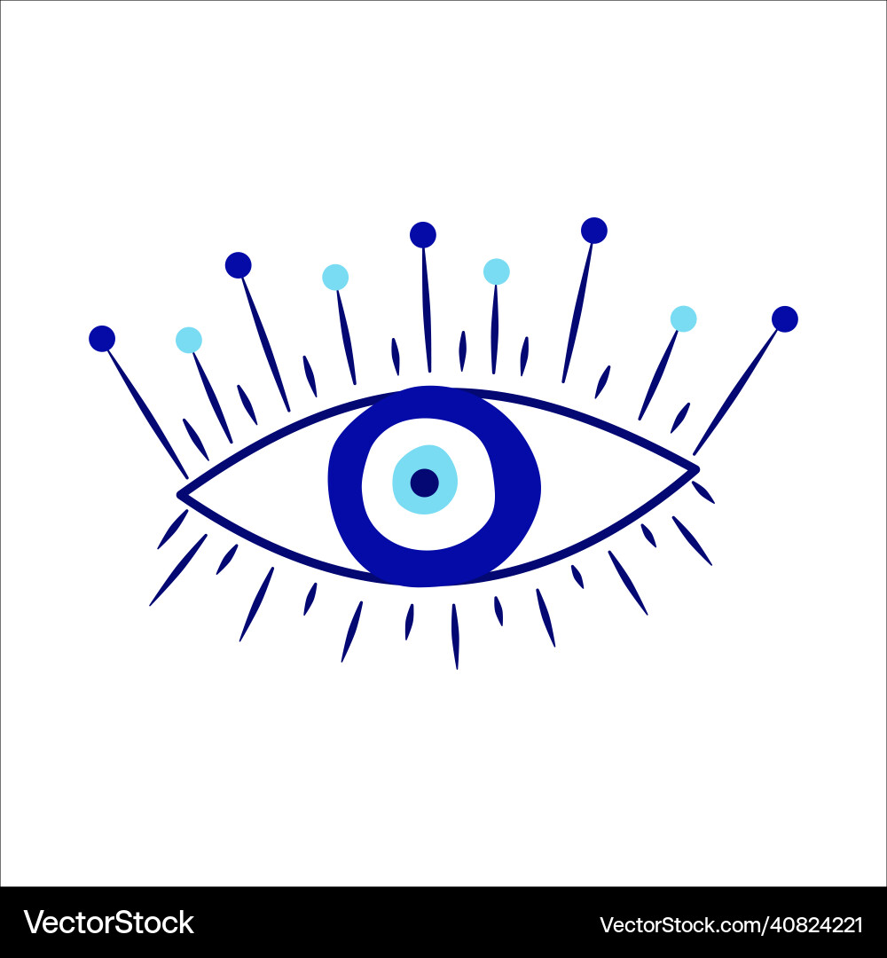 Evil eye greek amulet isolatedturkish Evil eye greek amulet isolatedturkish vector image