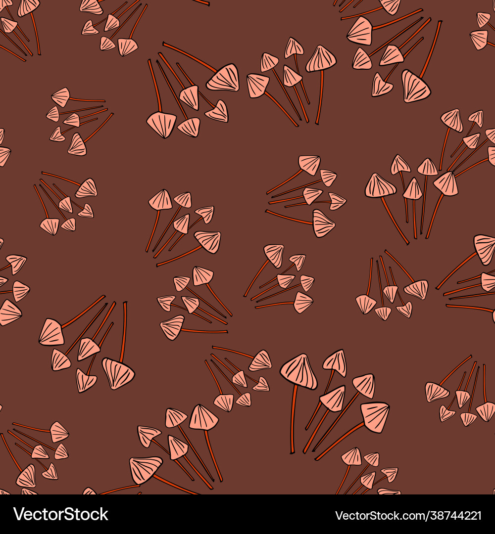 Fall food seamless pattern with forest random vector image