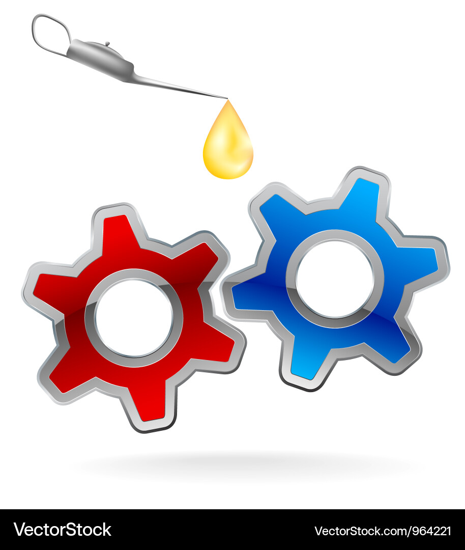 Gear and Oil Logo Vector Image