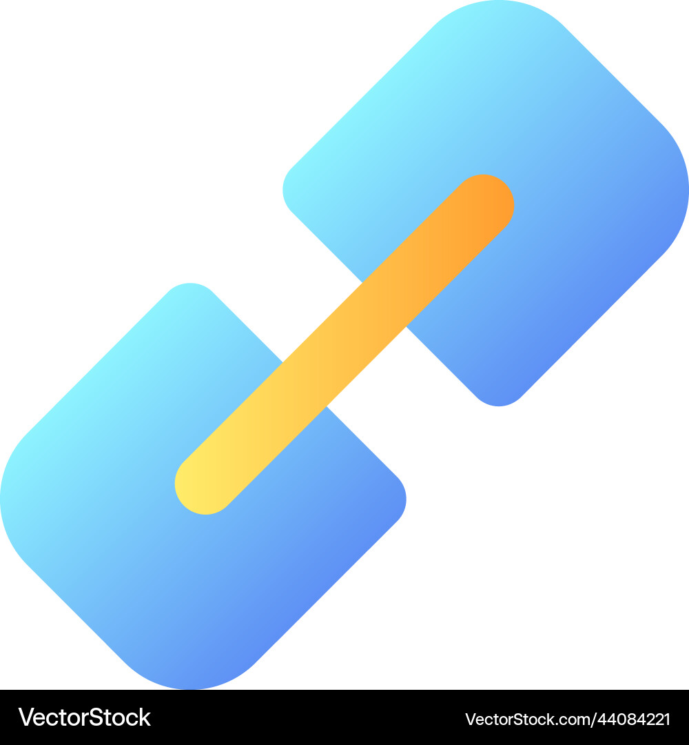 Hyperlink pixel perfect flat gradient color ui Hyperlink pixel perfect flat gradient color ui vector image