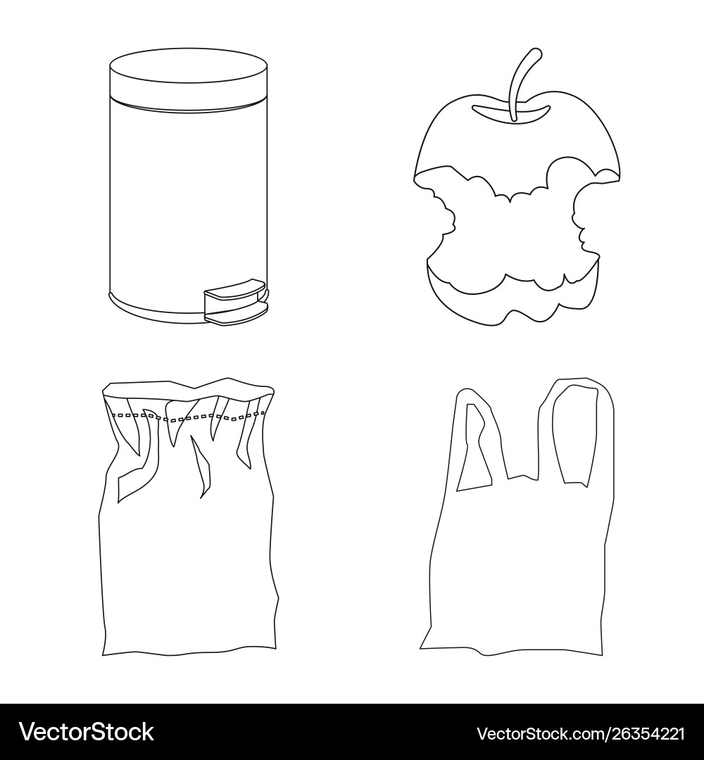 Isolated object garbage and ecology sign set Isolated object garbage and ecology sign set vector image