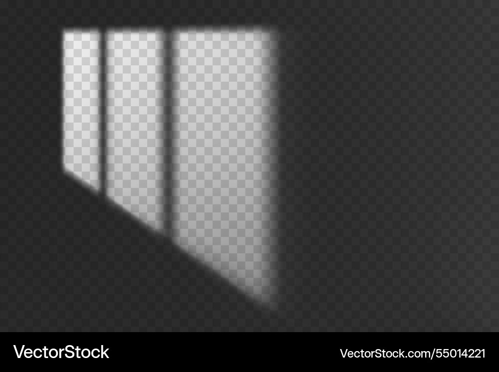Light effect shadow overlay from rectangular vector image