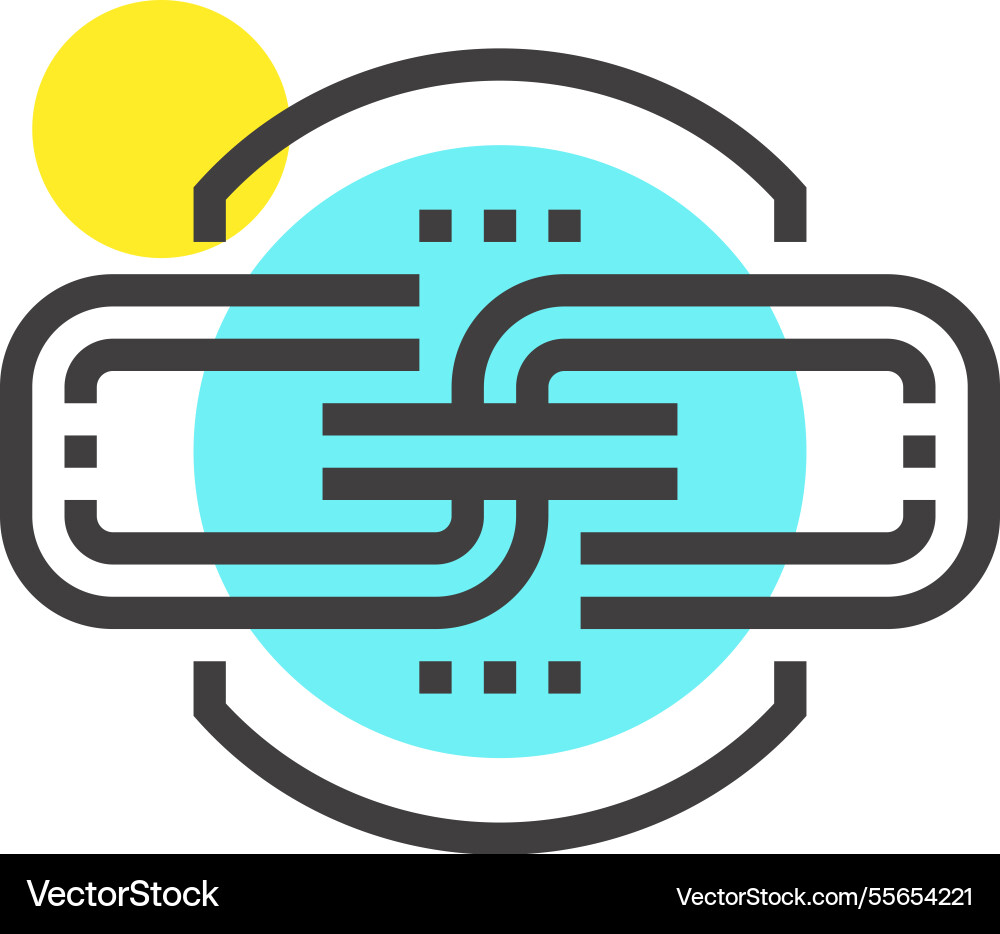 Link flat line web icon concept Link flat line web icon concept vector image