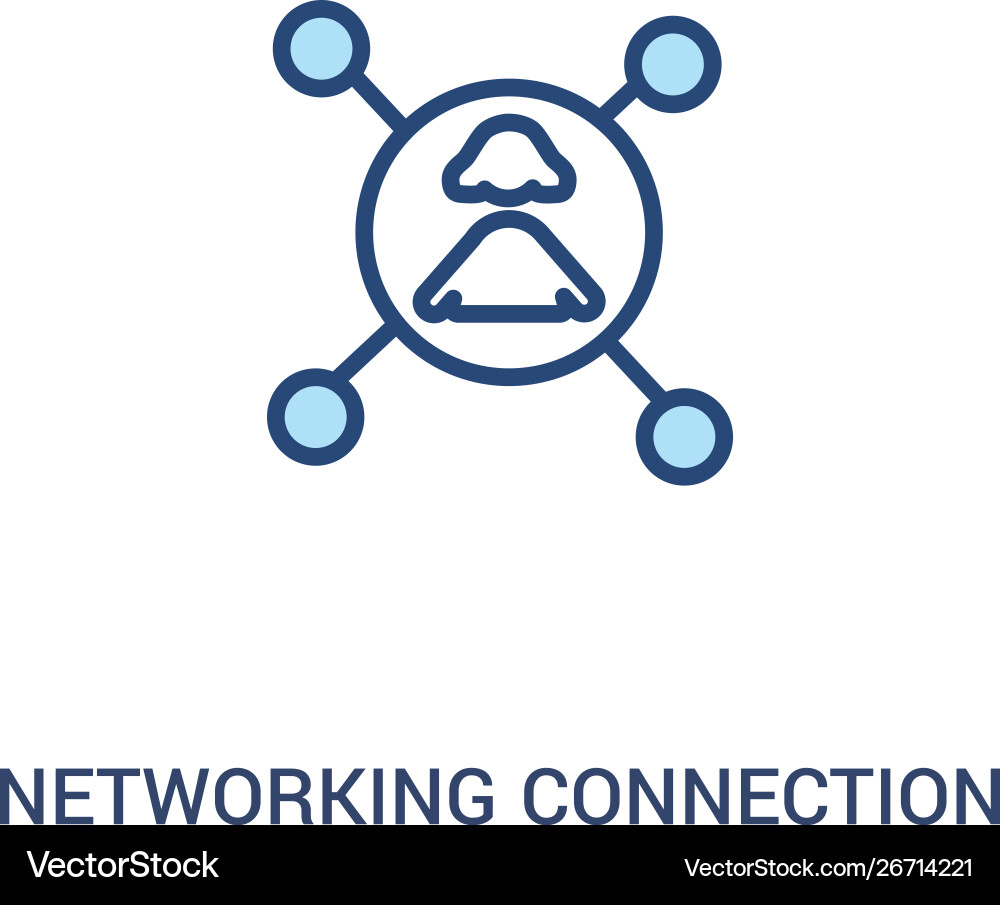 Networking connection concept 2 colored icon Networking connection concept 2 colored icon Vector Image