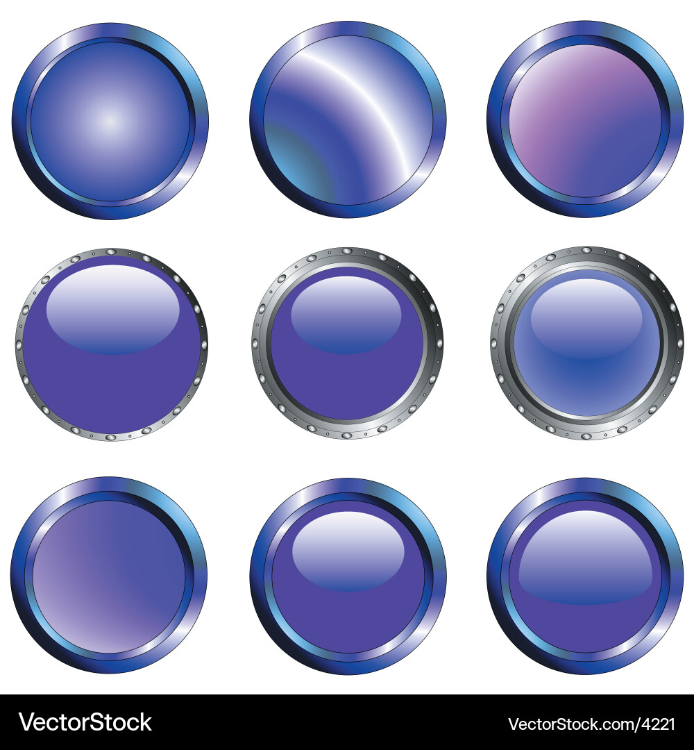 Purple Web Buttons - Collection vector image