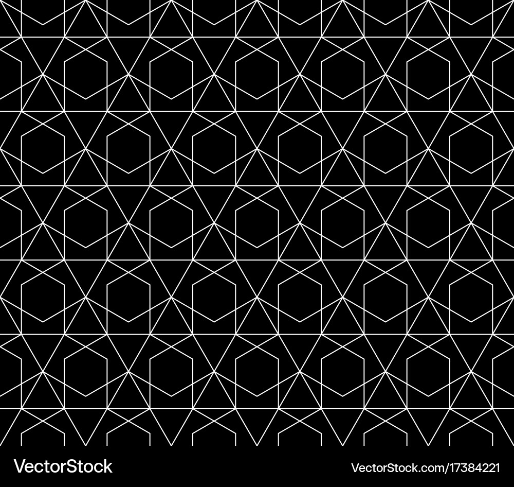 Seamless geometric pattern with editable Vector Image
