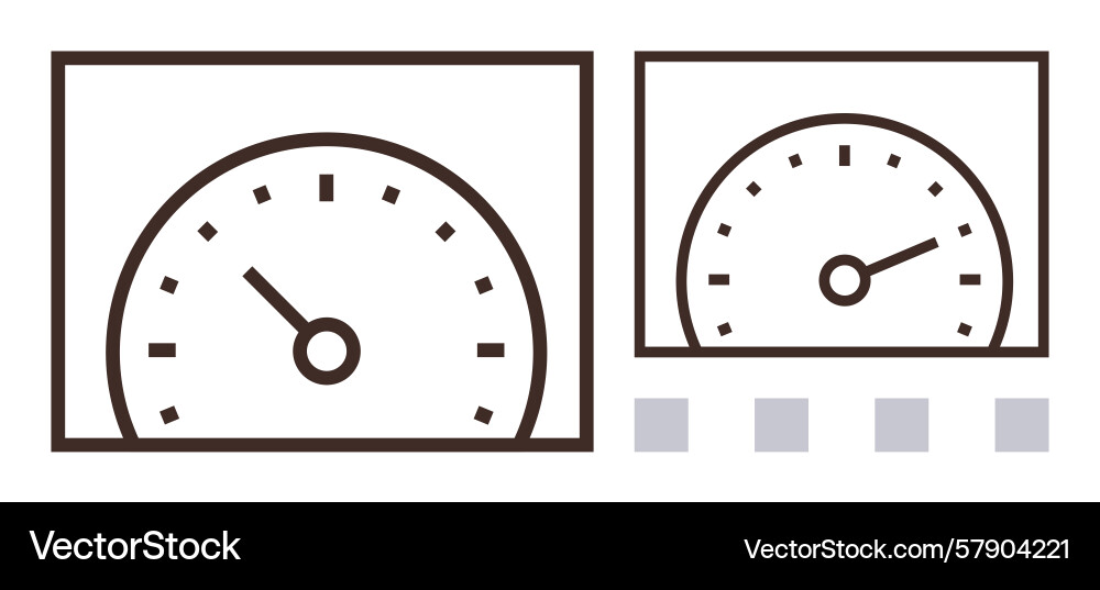 Speedometer dashboard gauge with scale Speedometer dashboard gauge with scale vector image