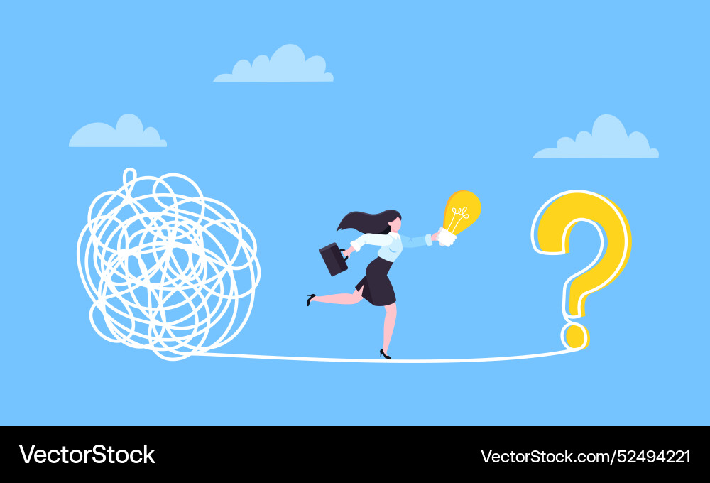 Understanding problem solution simplify challenge Understanding problem solution simplify challenge vector image