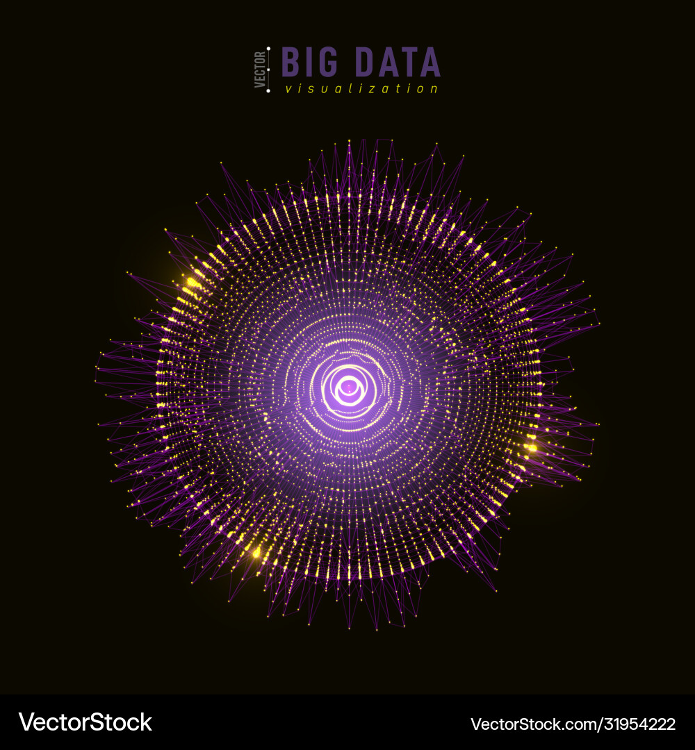 Abstract 3d big data visualization tangled Abstract 3d big data visualization tangled vector image