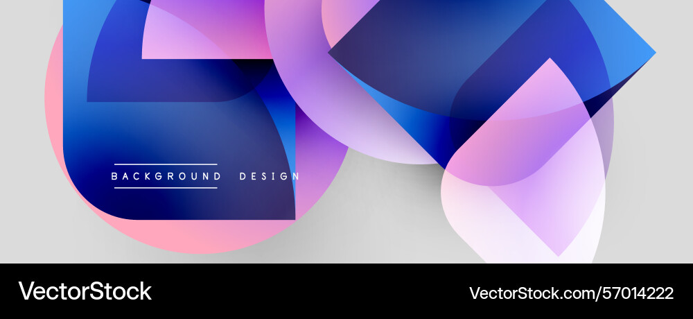 Abstract shapes overlap creating vibrant color Vector Image