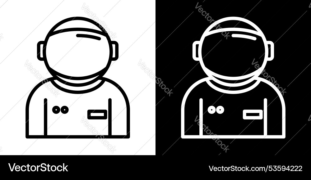 Astronaut user thin line icon set Astronaut user thin line icon set Vector Image