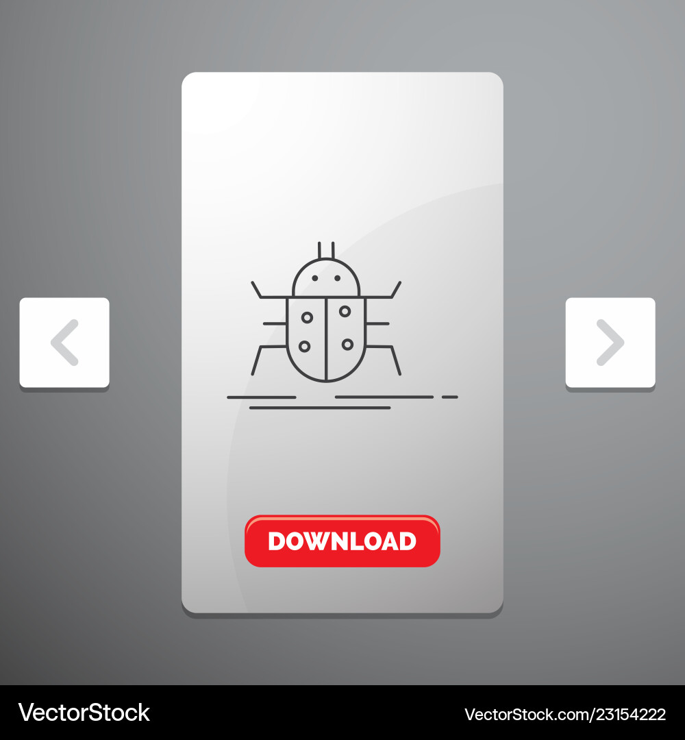 Bug bugs insect testing virus line icon Bug bugs insect testing virus line icon vector image