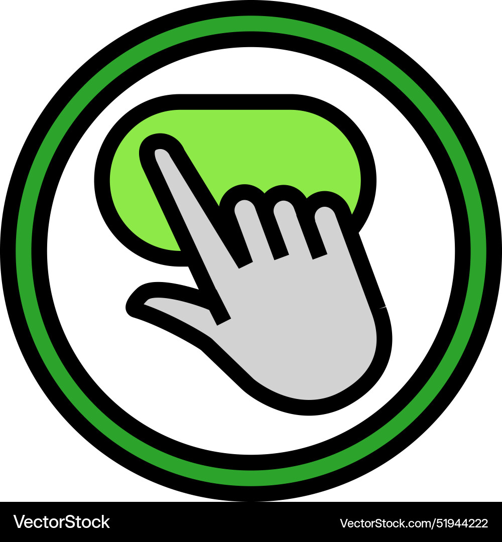 Click and go app label product caution color icon Click and go app label product caution color icon vector image