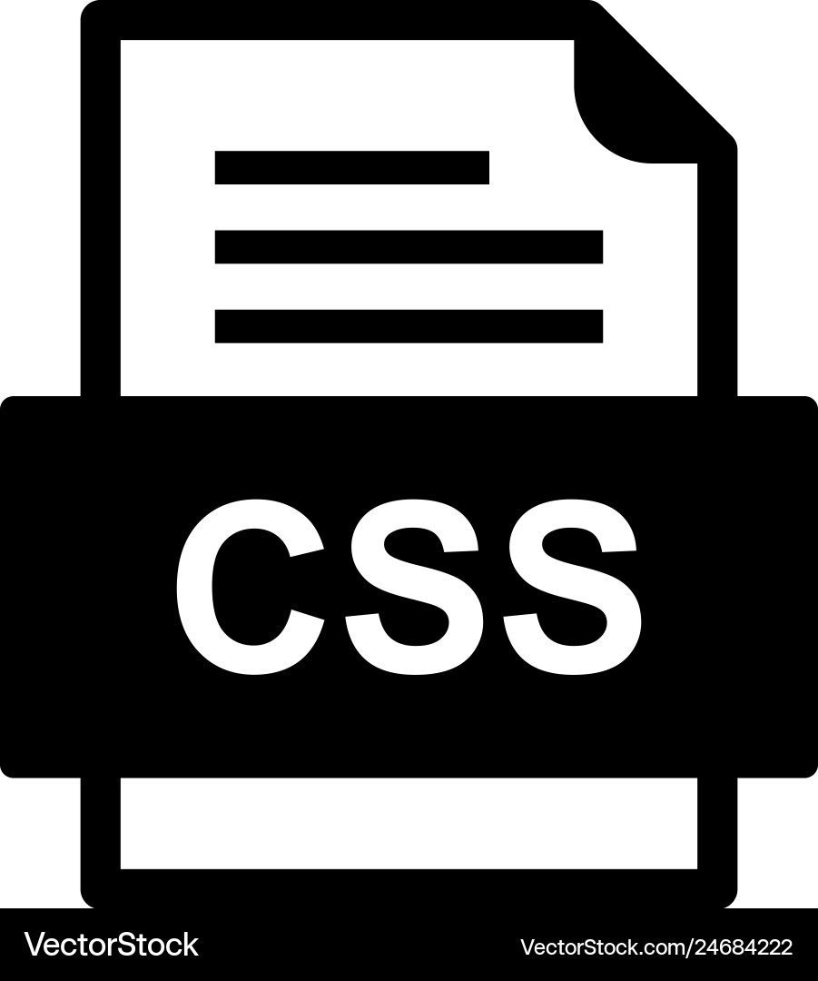 Css file document icon vector image