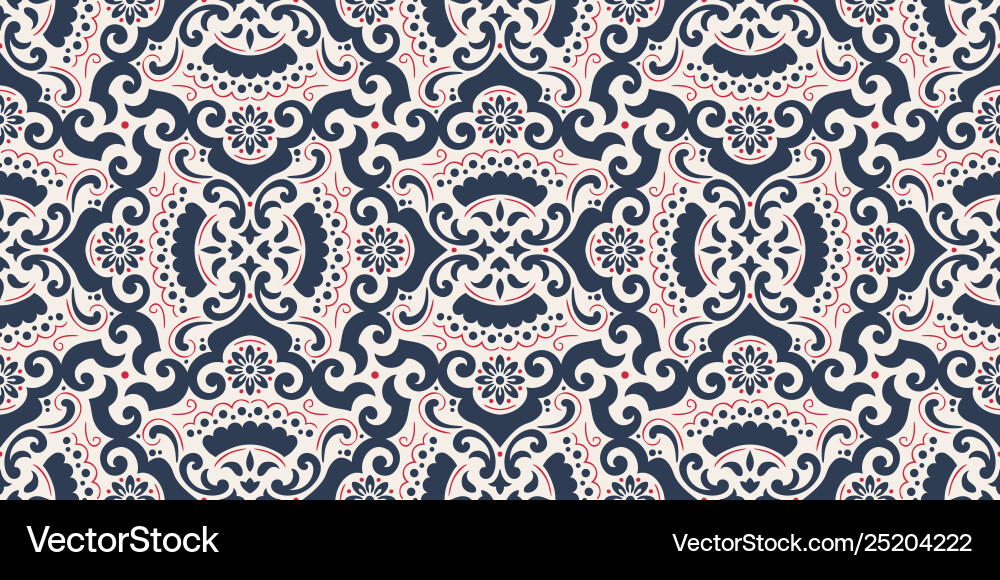 Damask seamless pattern background elegant Damask seamless pattern background elegant vector image