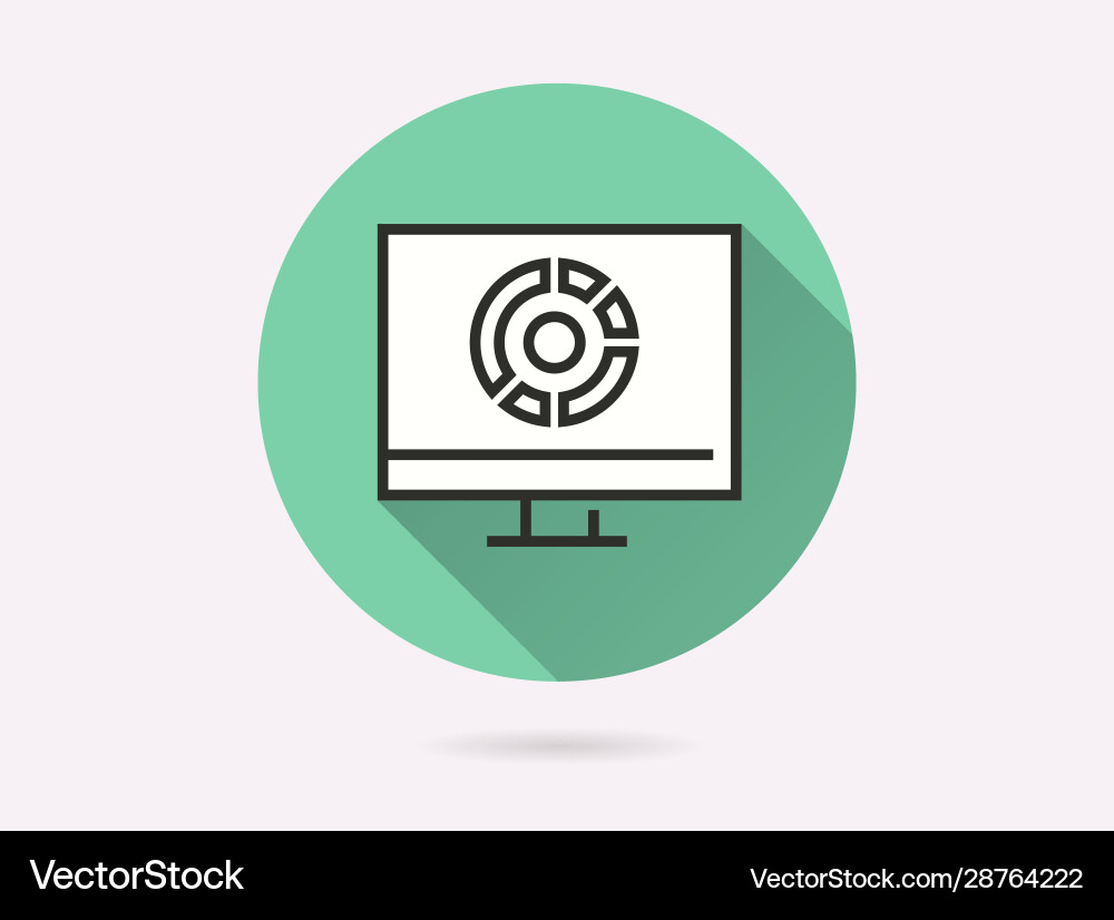Data visualization icon for graphic and web design vector image