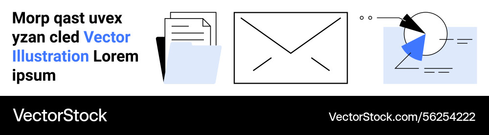 File management email communication and data File management email communication and data vector image