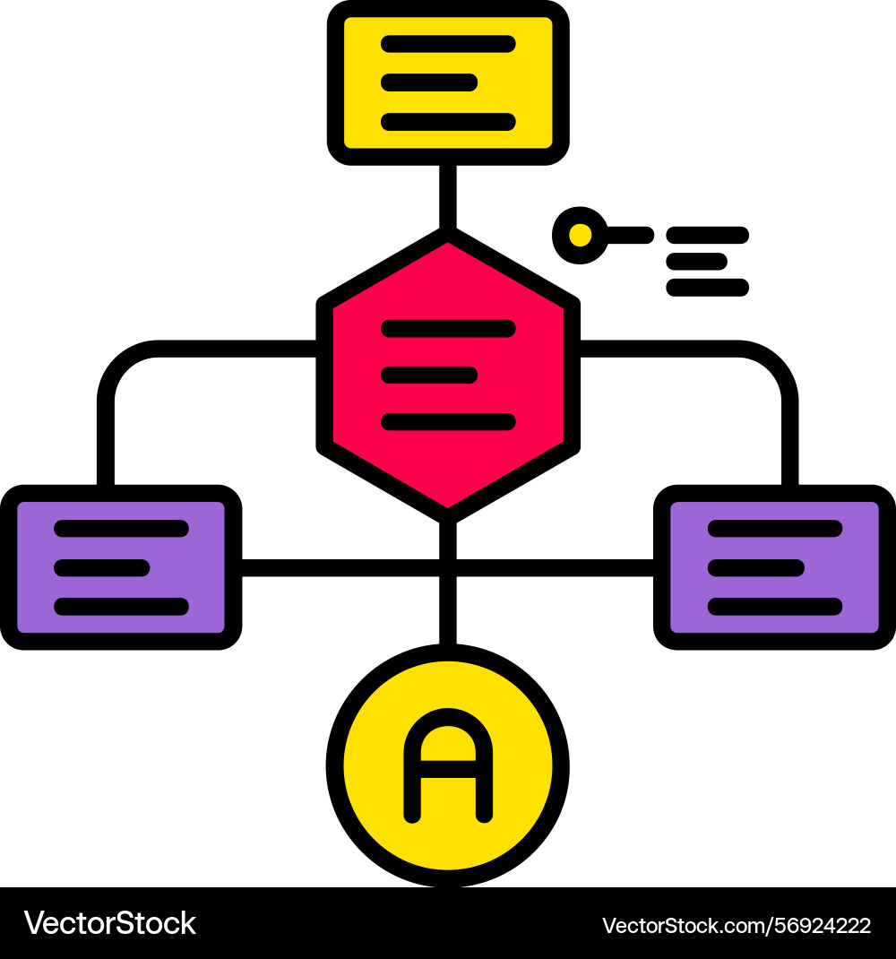 Flowchart icon design Vector Image