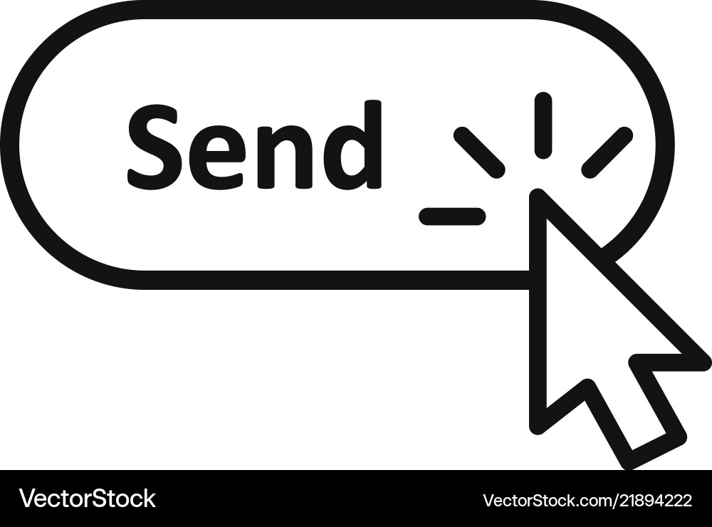 Klicken Sie auf Cursor um das Symbol zu senden Klicken Sie auf Cursor um das Symbol zu senden vektorbild