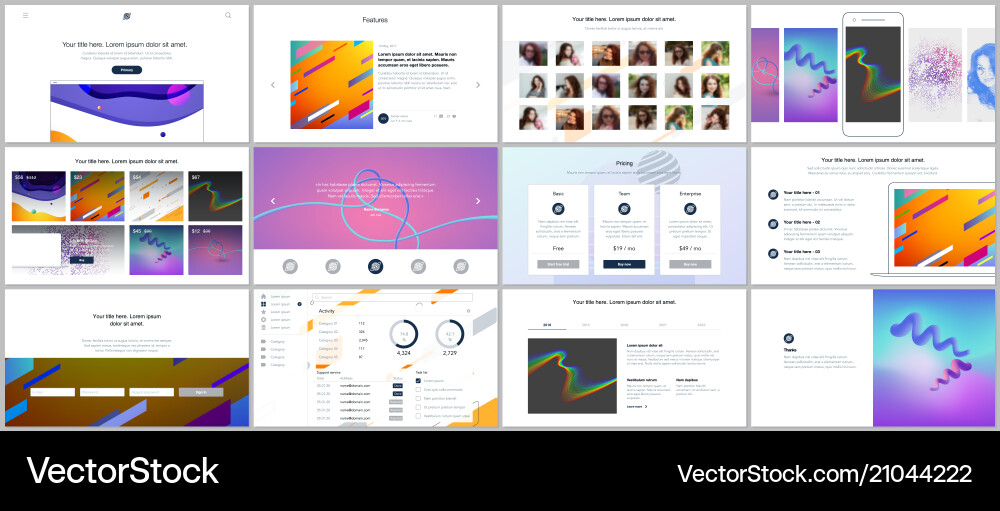 Minimal Website Templates vector image