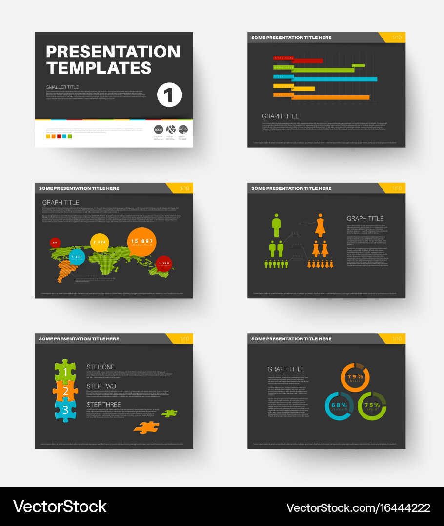 Minimalist Presentation Slides Template Vector Image