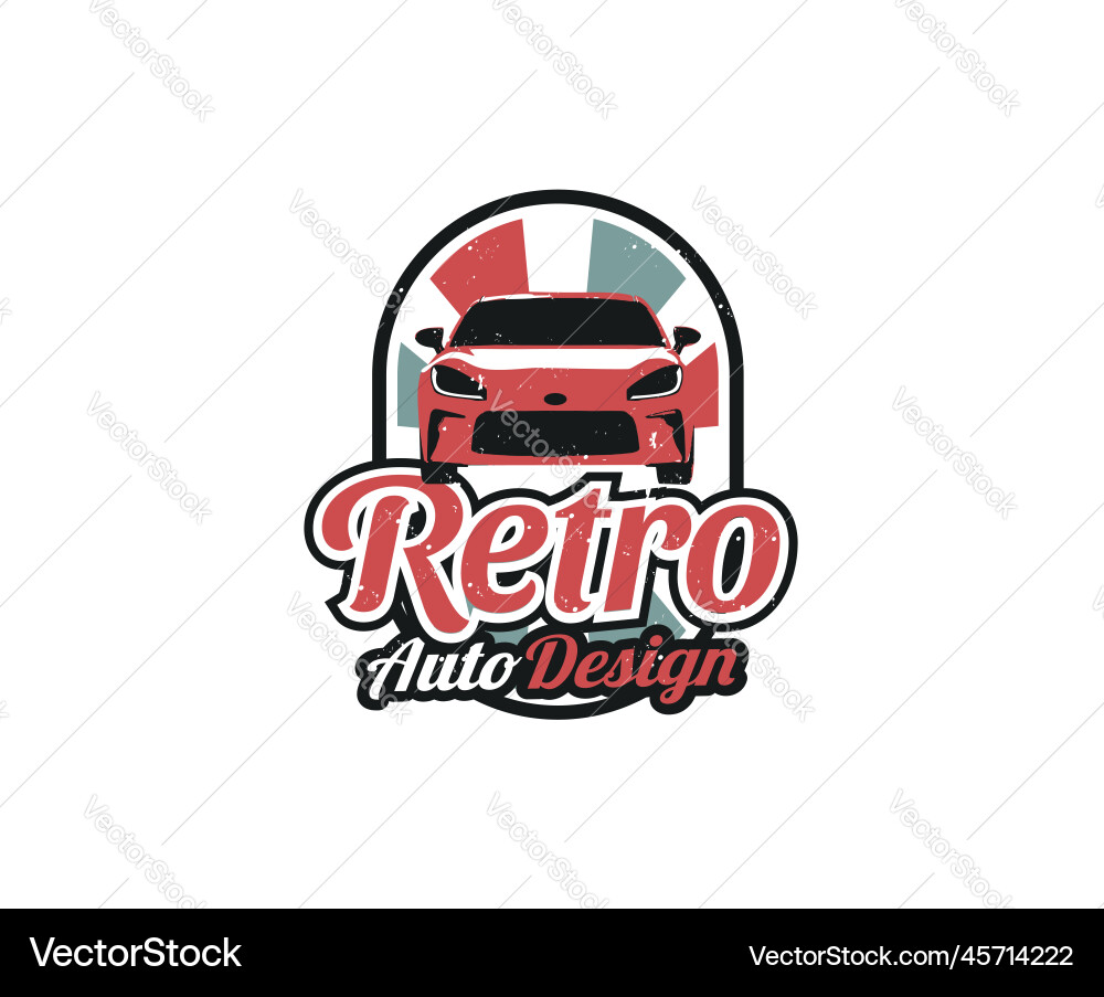Retro Auto Logo Design Vorlage Retro Auto Logo Design Vorlage vektorbild
