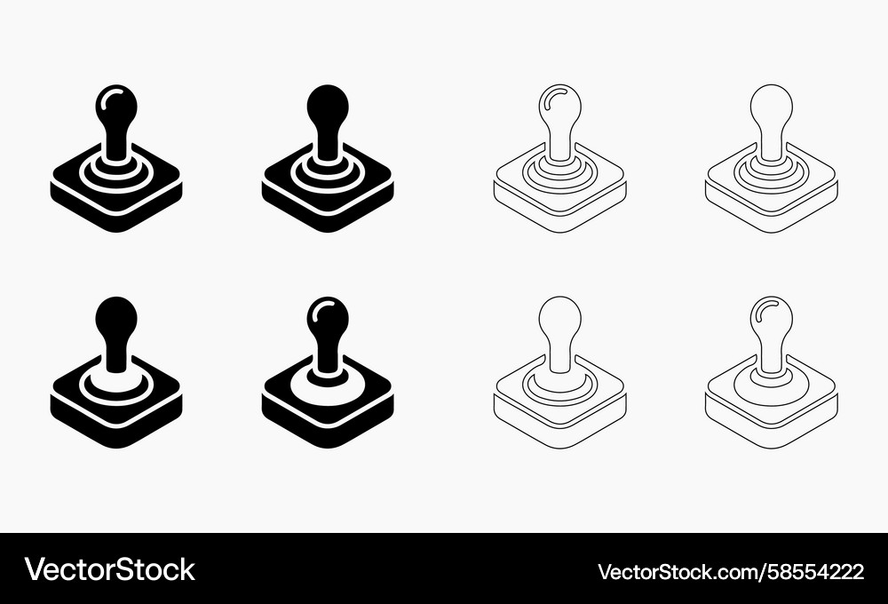 Retro Game Controller Icons Vector Image