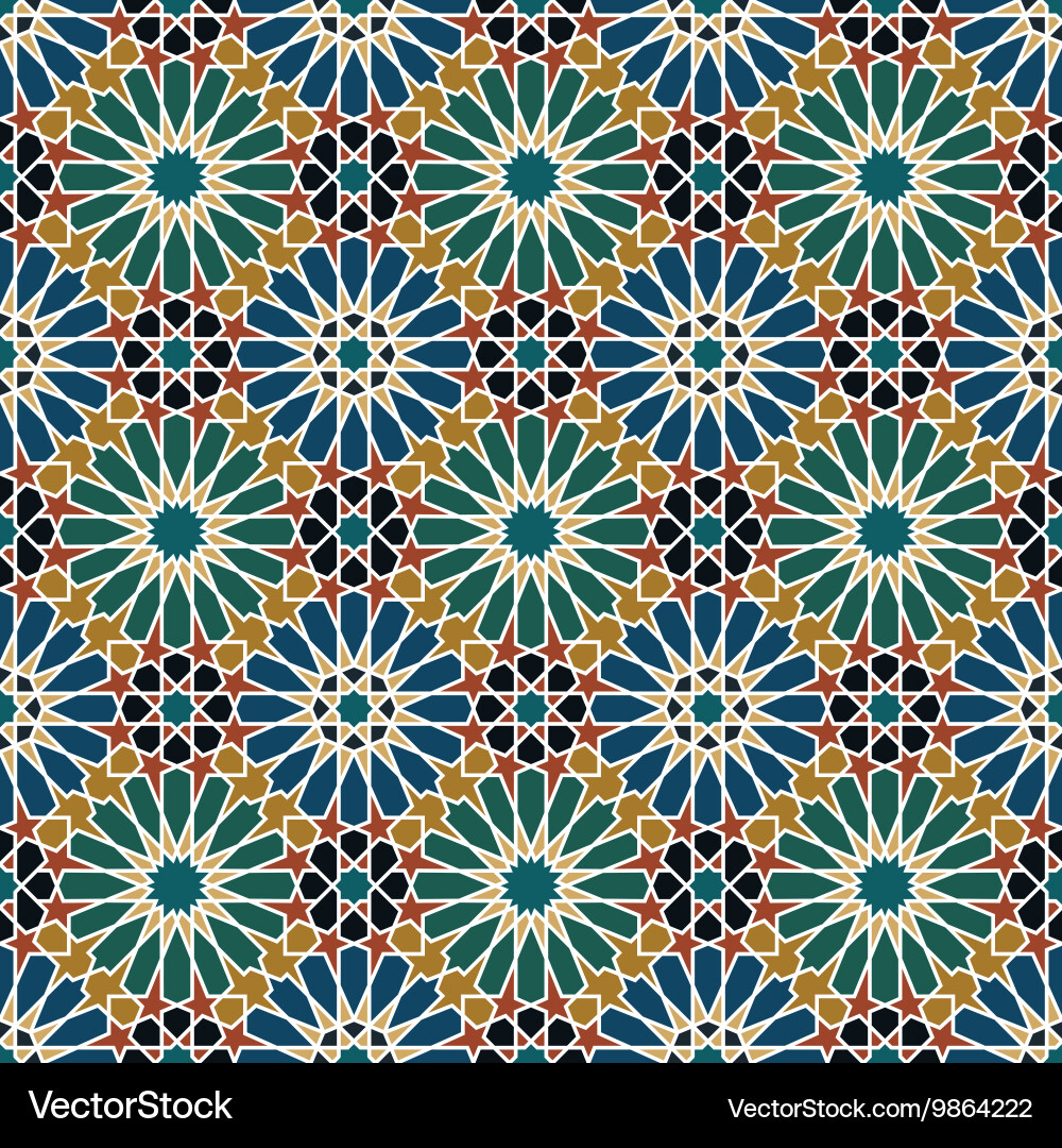 Seamless geometric pattern repeating background vector image