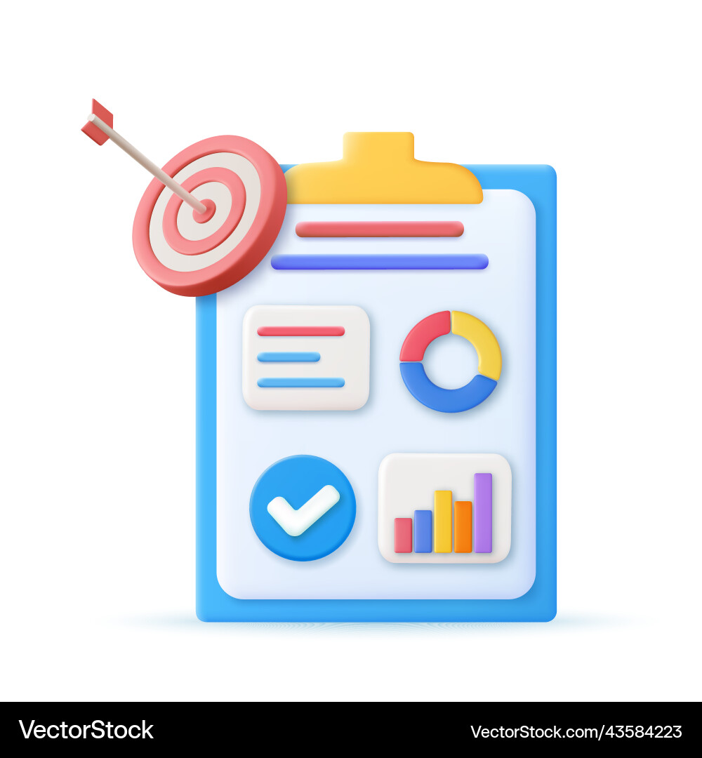 3d charts and graph 3d charts and graph vector image
