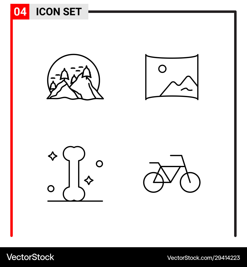 4 general icons for website design print Vector Image