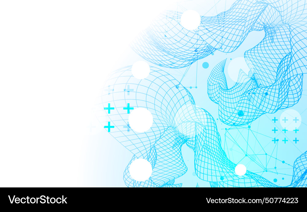 Abstract wave is made in a frame style template Vector Image