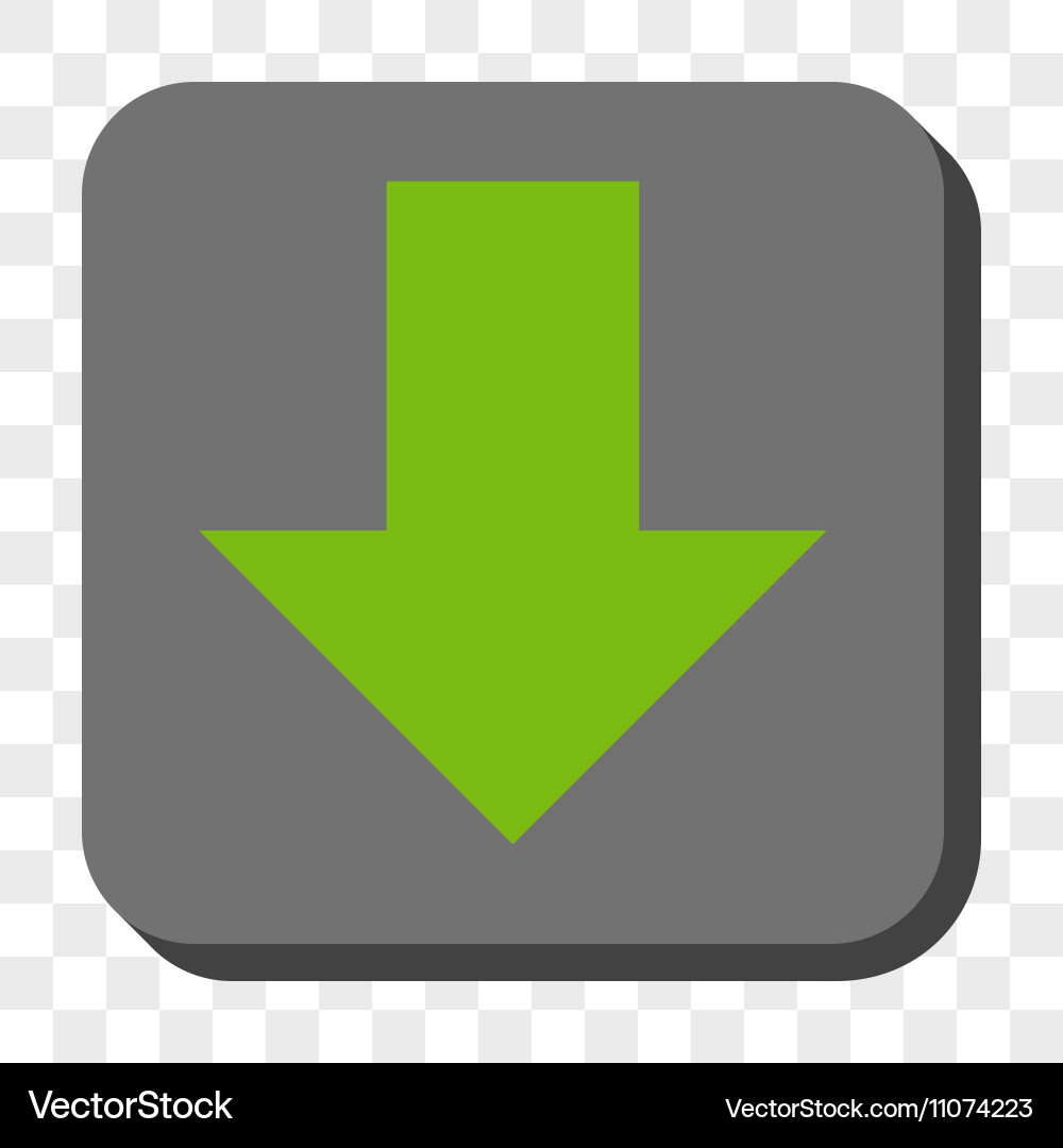 Arrow down rounded square button vector image