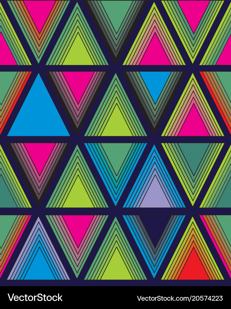 Bright pattern of triangles Vector Image