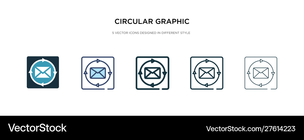 Circular Icons - Multiple Styles vector image