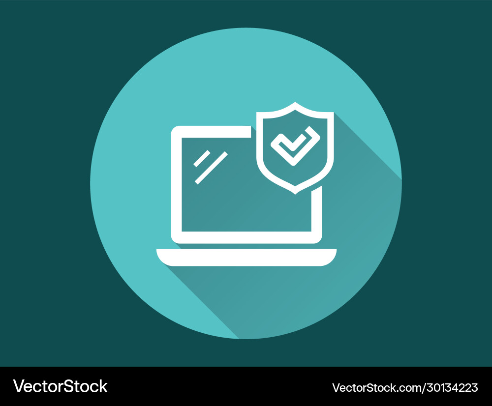 Computer security icon for graphic and web design vector image