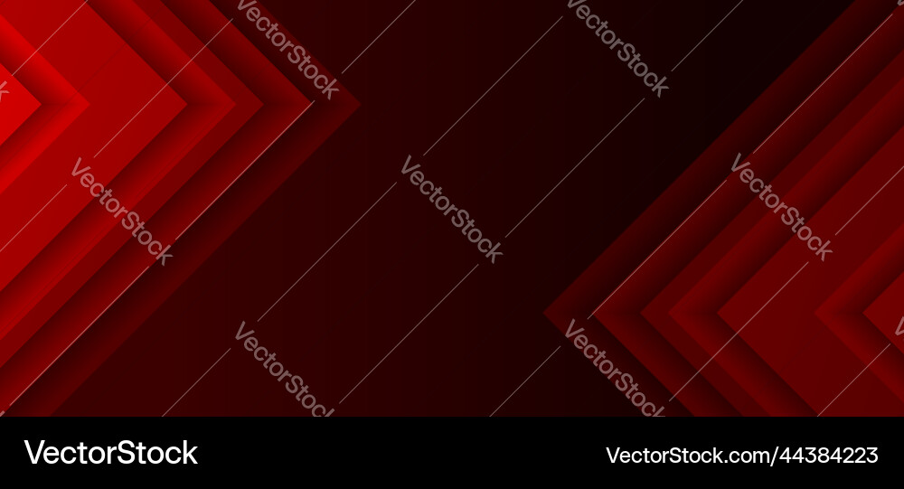 Hi tech abstract background red arrowhead vector image