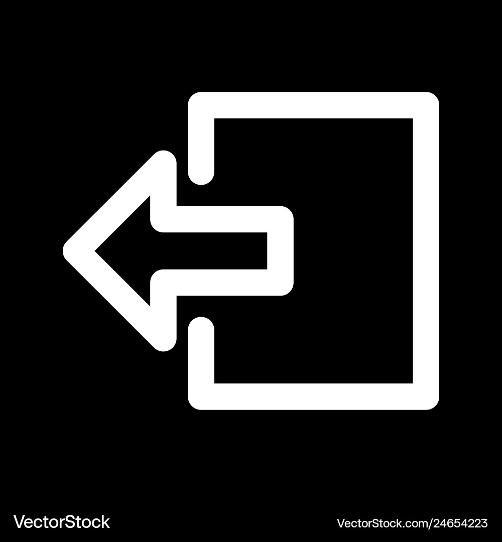 Logout icon (24654223) – Royalty-Free Vector | VectorStock